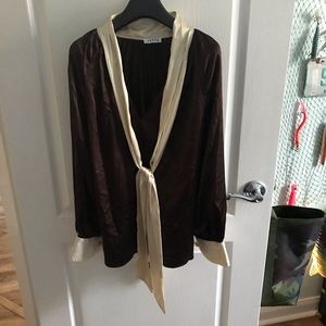 Brown Silk Top